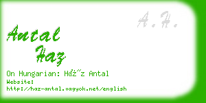 antal haz business card